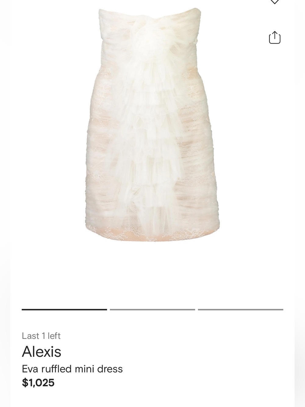 Alexis Ivory Ruffled Mini Skirt